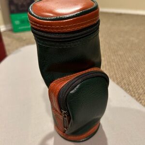 Multi use miniature green golf storage bag